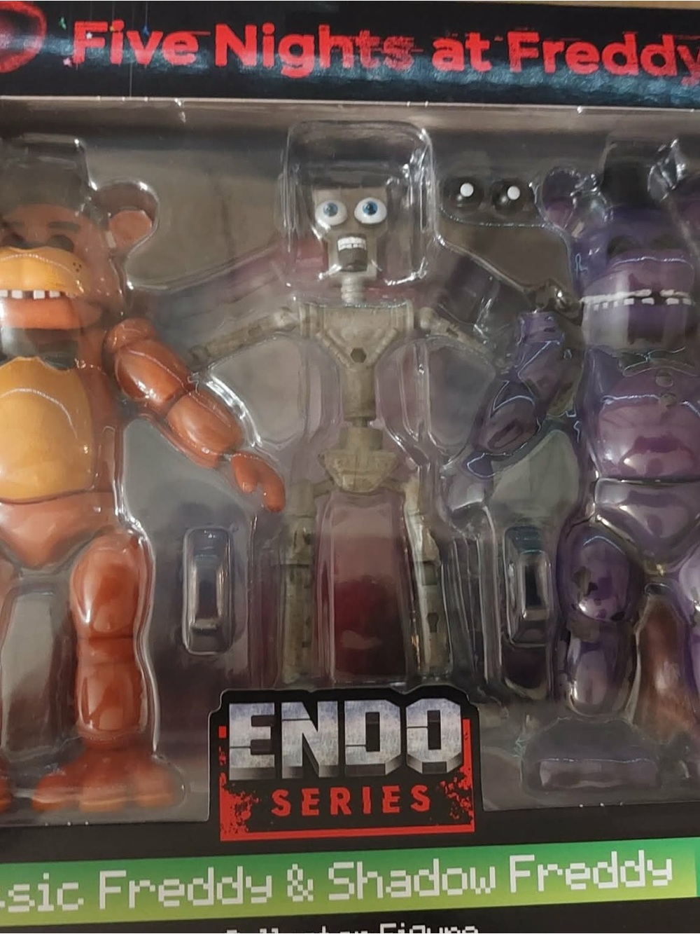 Endo Series Classic Freddy & Shadow Freddy Action Figures - Brown & Purple